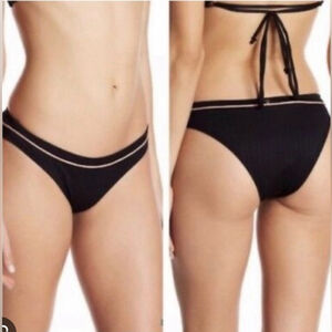 For Love & Lemons Black La Mer Bikini Bottom Swim Trunks - XS